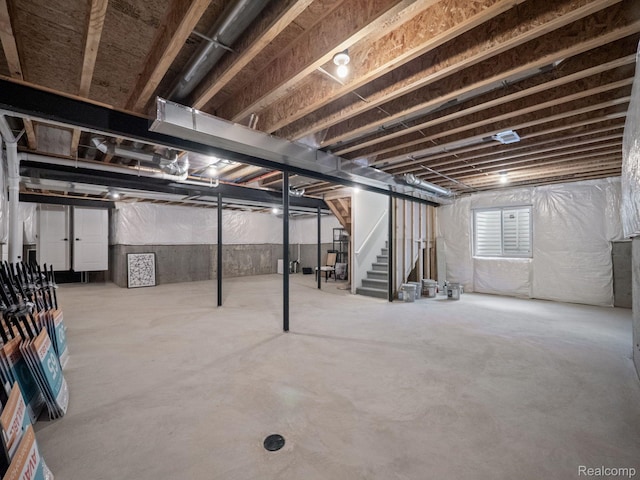 16257 Rogan Dr, Linden, MI 48451 - basement featuring stairway