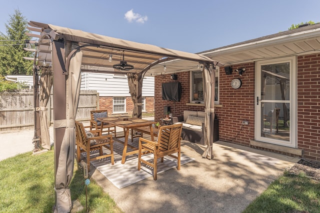 2041 Norfolk Ave, Ann Arbor, MI 48103 - view of patio featuring outdoor lounge area and ceiling fan
