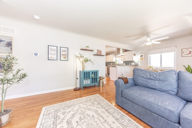 2041 Norfolk Ave, Ann Arbor, MI 48103 - living room featuring light wood-style flooring and ceiling fan