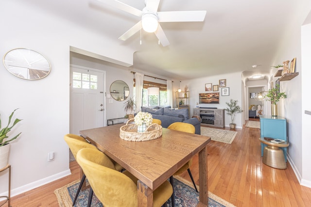 2041 Norfolk Ave, Ann Arbor, MI 48103 - dining space with a ceiling fan and light wood-type flooring