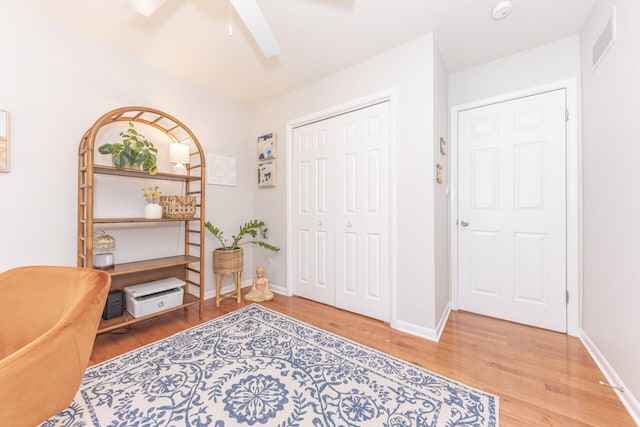 2041 Norfolk Ave, Ann Arbor, MI 48103 - entrance foyer featuring a ceiling fan and wood finished floors