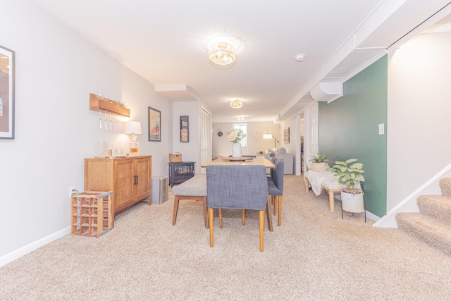 2041 Norfolk Ave, Ann Arbor, MI 48103 - dining room with light colored carpet and stairway