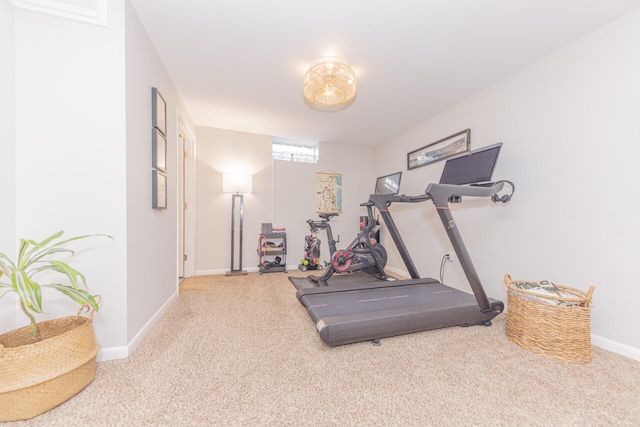 2041 Norfolk Ave, Ann Arbor, MI 48103 - exercise area with carpet flooring and baseboards