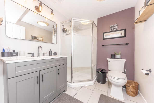 2041 Norfolk Ave, Ann Arbor, MI 48103 - bathroom featuring vanity, a shower stall, and tile patterned flooring
