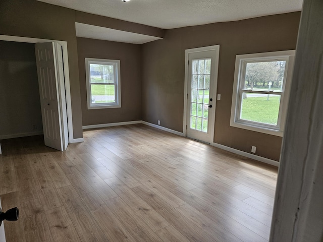 4084 Seneca St, Weston, MI 49289 - unfurnished living room featuring baseboards and light wood-style floors