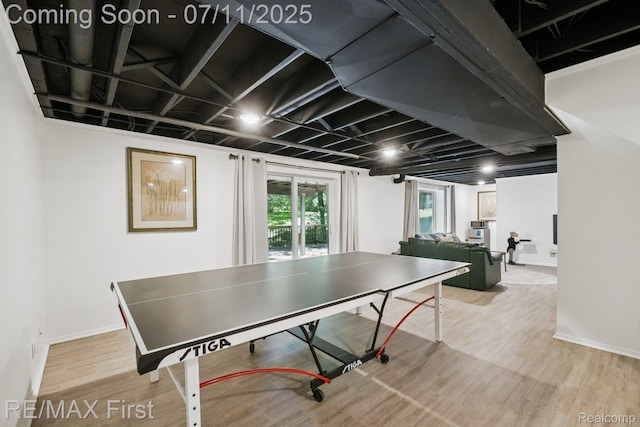 5910 Hillsboro Rd, Davisburg, MI 48350 - rec room with wood finished floors