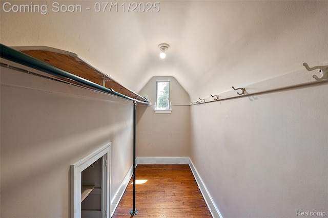 132 Illinois Ave, Pontiac, MI 48341 - spacious closet with wood finished floors and vaulted ceiling