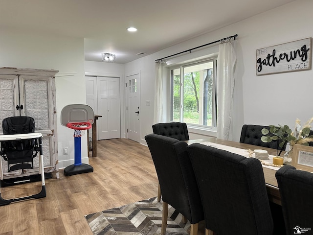 10931 Telegraph Rd, Erie, MI 48133 - dining space with wood finished floors and recessed lighting