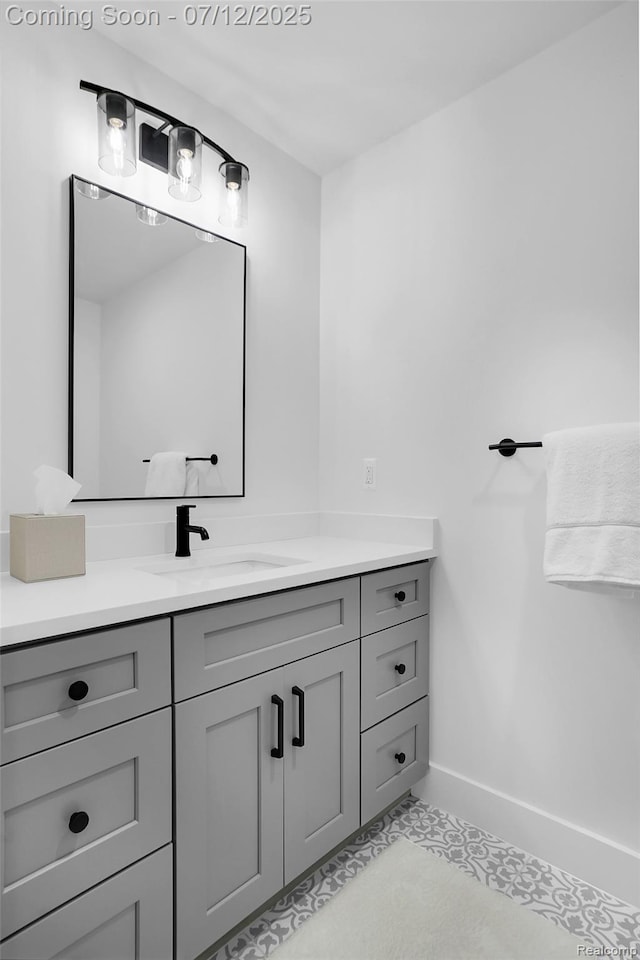 1212 Royal Ave, Royal Oak, MI 48073 - bathroom featuring vanity and baseboards