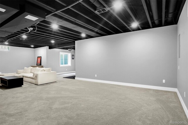 1212 Royal Ave, Royal Oak, MI 48073 - basement featuring carpet flooring and baseboards