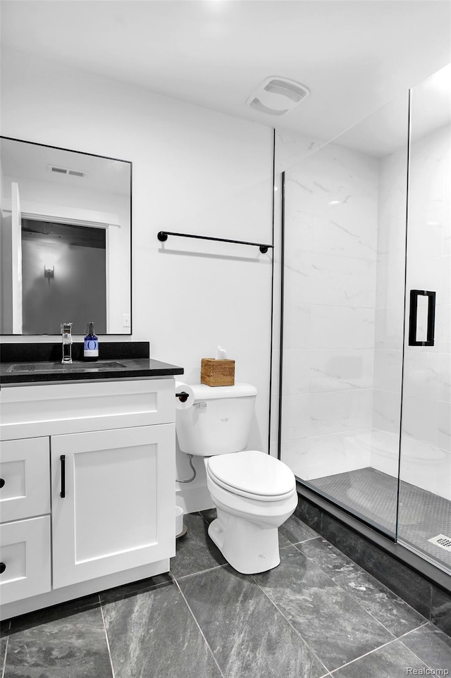 1212 Royal Ave, Royal Oak, MI 48073 - full bath featuring vanity, walk in shower, and marble look tiles