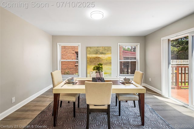 18024 Fairfield St, Redford, MI 48221 - dining space with dark wood-style floors and baseboards