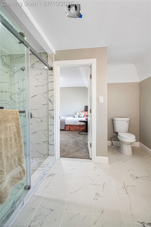 18024 Fairfield St, Redford, MI 48221 - ensuite bathroom with marble look tile flooring and a marble finish shower