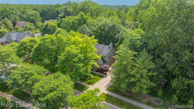 31085 Chatsford St, Novi, MI 48377 - aerial overview of property's location with a heavily wooded area