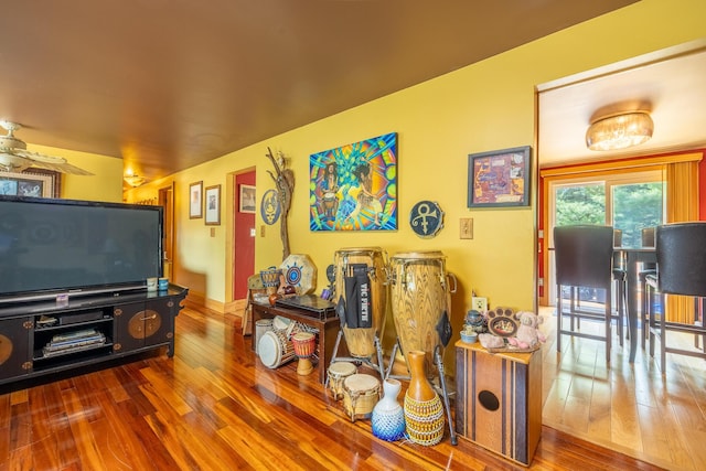 19744 Ivey Rd, Chelsea, MI 48118 - living room featuring hardwood / wood-style flooring