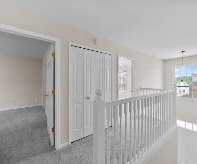 668 Boston Ct, Ann Arbor, MI 48103 - hall featuring carpet flooring and an upstairs landing