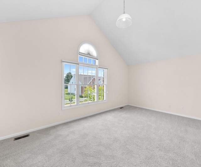668 Boston Ct, Ann Arbor, MI 48103 - bonus room featuring carpet and high vaulted ceiling