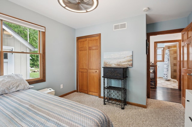 5090 Schrah Dr, Munith, MI 49259 - carpeted bedroom with multiple windows and a closet