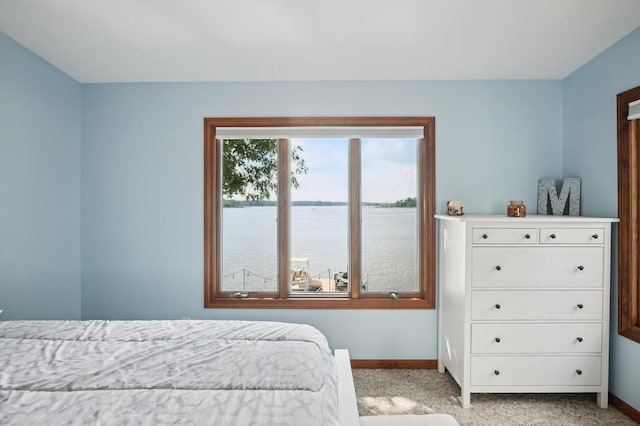 5090 Schrah Dr, Munith, MI 49259 - bedroom with a water view and light carpet