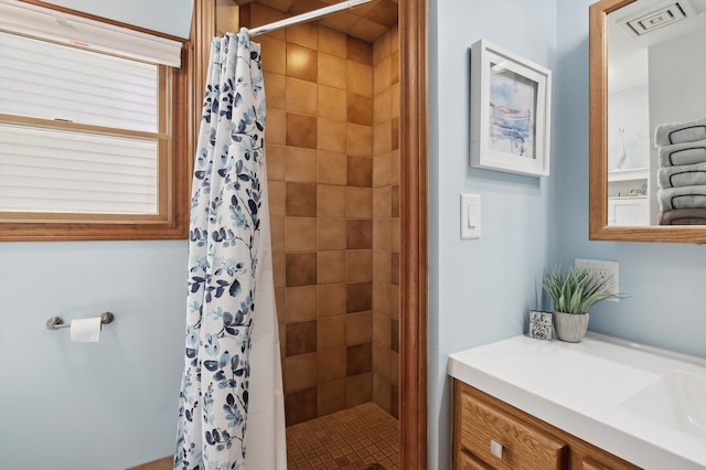 5090 Schrah Dr, Munith, MI 49259 - full bathroom with tiled shower and vanity