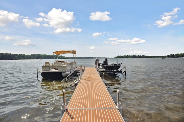 5090 Schrah Dr, Munith, MI 49259 - dock area with a water view and boat lift