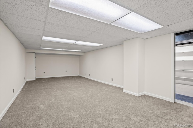 36393 Dardanella St, Livonia, MI 48152 - finished below grade area featuring carpet flooring and a paneled ceiling