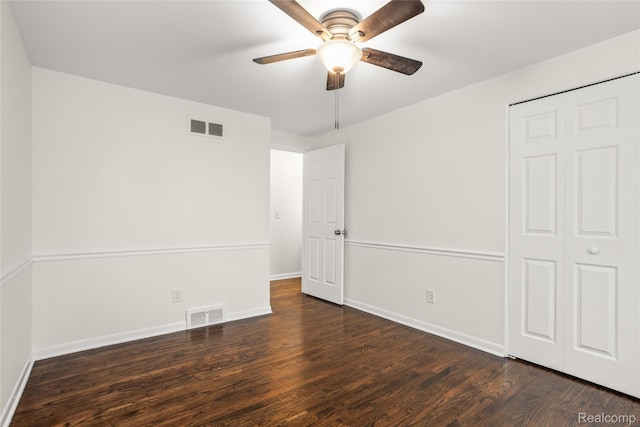 36393 Dardanella St, Livonia, MI 48152 - unfurnished bedroom featuring wood finished floors, a closet, and a ceiling fan