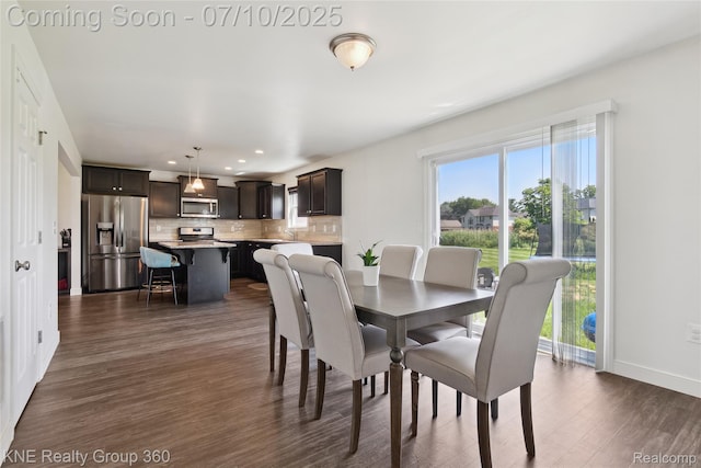 7057 Primrose Ln, Grand Blanc, MI 48439 - dining space with dark wood-style flooring and recessed lighting