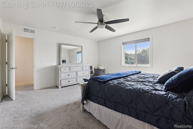 7057 Primrose Ln, Grand Blanc, MI 48439 - bedroom with light colored carpet and a ceiling fan