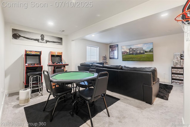 7057 Primrose Ln, Grand Blanc, MI 48439 - game room with carpet and recessed lighting