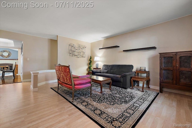 4674 Chapel Dr, Troy, MI 48085 - living room featuring light wood-type flooring and baseboards