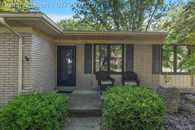 4674 Chapel Dr, Troy, MI 48085 - doorway to property with brick siding
