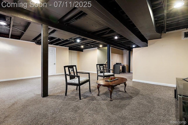 4674 Chapel Dr, Troy, MI 48085 - finished basement featuring carpet flooring and baseboards