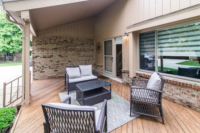 37516 N Laurel Park Dr, Livonia, MI 48152 - deck featuring an outdoor living space
