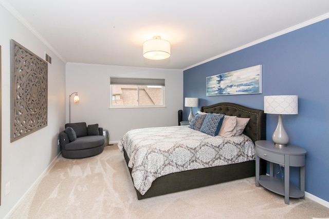 37516 N Laurel Park Dr, Livonia, MI 48152 - carpeted bedroom featuring crown molding