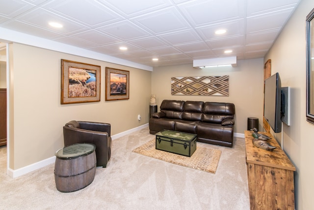 37516 N Laurel Park Dr, Livonia, MI 48152 - carpeted living area featuring recessed lighting