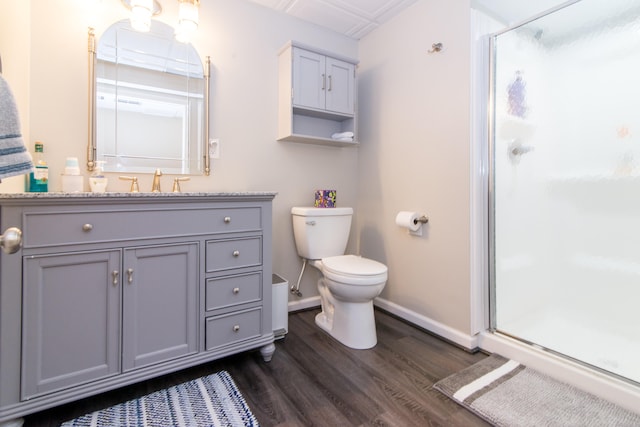 37516 N Laurel Park Dr, Livonia, MI 48152 - full bathroom with wood finished floors, a shower stall, and vanity