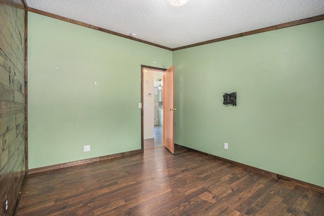 36466 M 40, Paw Paw, MI 49079 - unfurnished room with a textured ceiling, wood finished floors, and crown molding