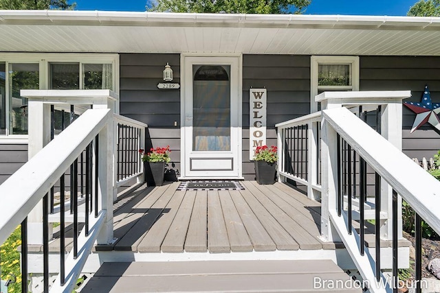 2289 S Sullivan Rd, Ravenna, MI 49451 - view of wooden porch