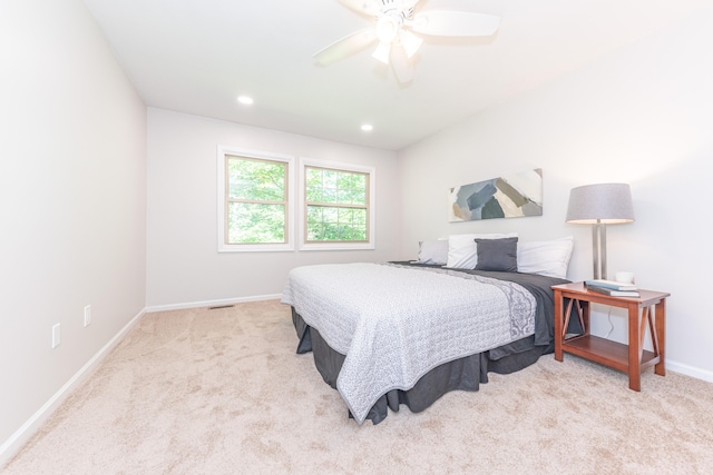 2728 Kimberley Rd, Ann Arbor, MI 48104 - carpeted bedroom featuring ceiling fan and recessed lighting