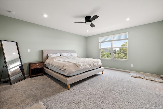 3860 Summit Dr, Sterling Heights, MI 48314 - bedroom featuring carpet flooring, recessed lighting, and ceiling fan