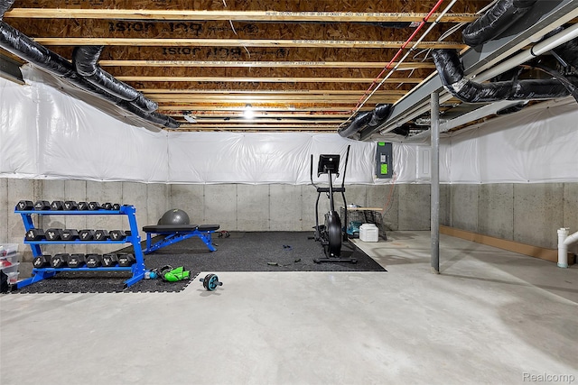 3860 Summit Dr, Sterling Heights, MI 48314 - workout room with electric panel