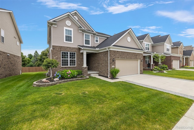 3860 Summit Dr, Sterling Heights, MI 48314 - view of front of property featuring brick siding, concrete driveway, a garage, and a residential view