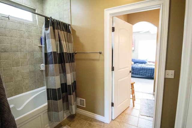 7380 Vassar Rd, Grand Blanc, MI 48439 - bathroom featuring tile patterned flooring and shower / tub combo with curtain
