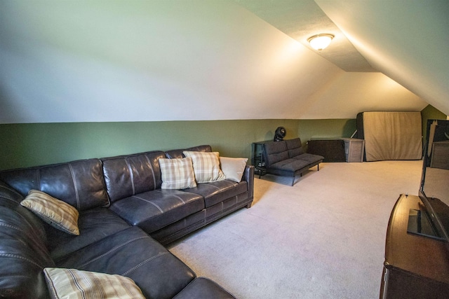 7380 Vassar Rd, Grand Blanc, MI 48439 - carpeted living room featuring vaulted ceiling