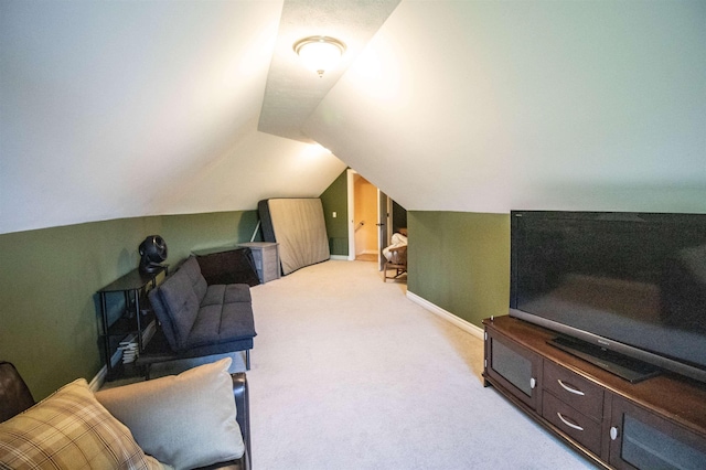 7380 Vassar Rd, Grand Blanc, MI 48439 - living area featuring light colored carpet and lofted ceiling