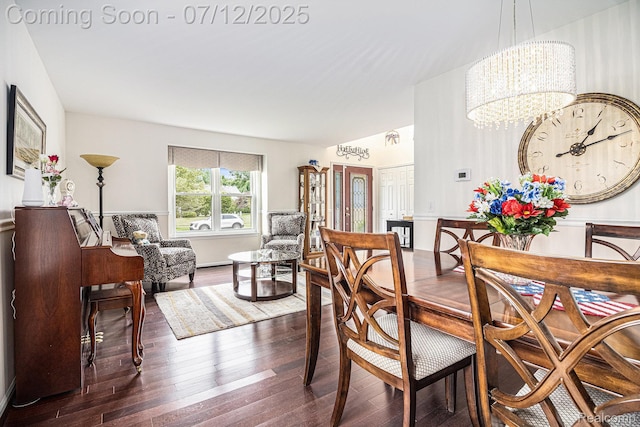 1558 Valentine Ct, Canton, MI 48188 - dining space featuring hardwood / wood-style floors and a chandelier