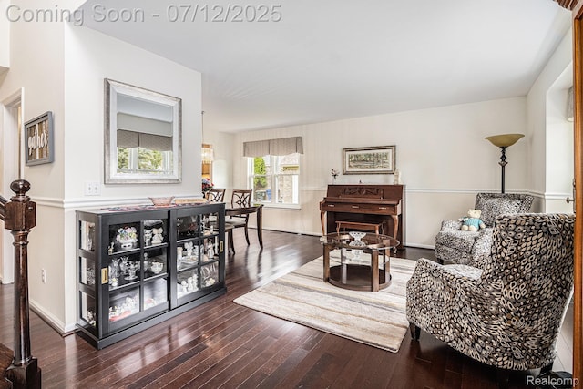 1558 Valentine Ct, Canton, MI 48188 - living area with hardwood / wood-style floors and baseboards