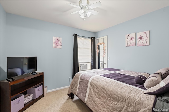 838 Star Dr, Davison, MI 48423 - bedroom with carpet, ceiling fan, and cooling unit