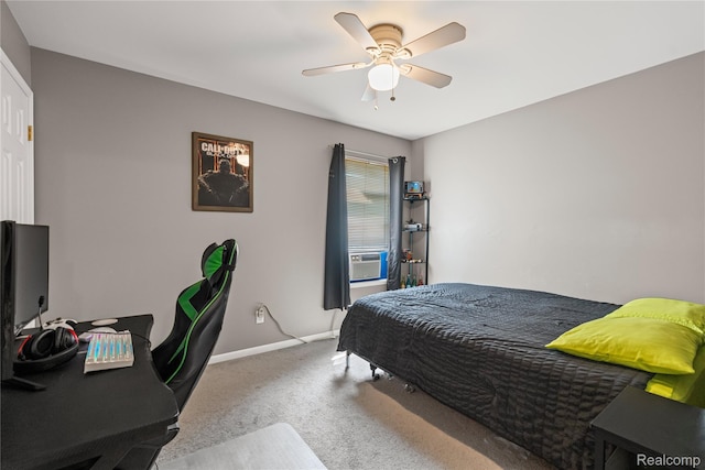 838 Star Dr, Davison, MI 48423 - carpeted bedroom featuring a ceiling fan and cooling unit